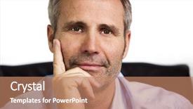  Presentation with wind energy close up portrait - Slides enhanced with whitte man leader - close up portrait of smiling background and a coral colored foreground