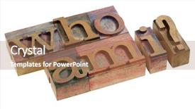  Presentation with vintage - Audience pleasing presentation theme consisting of am - who am i backdrop and a coral colored foreground