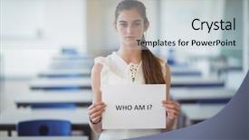 Presentation with classroom - Audience pleasing slides consisting of education am - schoolgirl holding white paper backdrop and a lemonade colored foreground