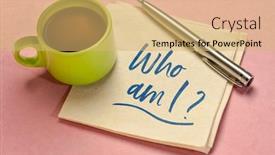  Presentation with career development - PPT layouts enhanced with who-am-i-a-philosophical background and a yellow colored foreground