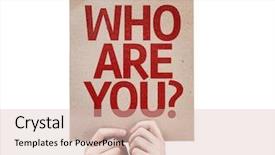  Presentation with personality - Colorful slides enhanced with brand personality - who are you card isolated backdrop and a lemonade colored foreground