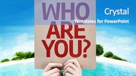  Presentation with personality - Slides consisting of brand personality - who are you card background and a teal colored foreground