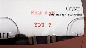  Presentation with question - Colorful PPT layouts enhanced with who-are-you-question-written backdrop and a white colored foreground