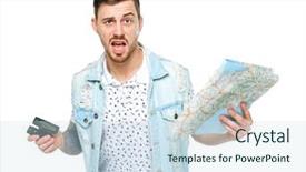  Presentation with england map - Slide set consisting of who cannot find his way background and a sky blue colored foreground