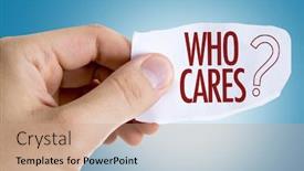  Presentation with god cares - Presentation design enhanced with who cares background and a coral colored foreground