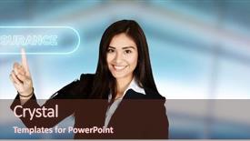  Presentation with life insurance contant - Colorful presentation enhanced with who getting is selling insurance backdrop and a  colored foreground