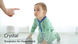  Presentation with mother baby - Presentation design having who is playing with plug background and a soft green colored foreground