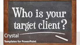  Presentation with market research - Amazing slide deck having who is your target client backdrop and a  colored foreground