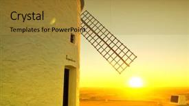  Presentation with windmill - Beautiful theme featuring who makes and sells article backdrop and a gold colored foreground