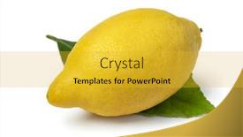  Presentation with lemon - PPT theme featuring whole-amalfi-lemon-close-up background and a gold colored foreground