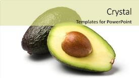  Presentation with avocado - Amazing PPT layouts having whole and half avocados isolated backdrop and a yellow colored foreground