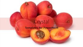  Presentation with coconut shell fresh whole - Cool new slide set with whole-and-half-ripe-fresh backdrop and a red colored foreground