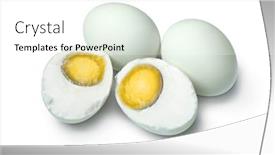  Presentation with duck - Beautiful slide deck featuring whole-and-halved-cooked-salted backdrop and a white colored foreground