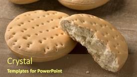  Presentation with snack - Audience pleasing slides consisting of whole-and-halved-fresh-hardtack backdrop and a tawny brown colored foreground