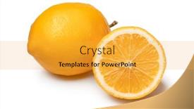  Presentation with lemon - PPT layouts with whole-and-halved-fresh-meyer background and a  colored foreground