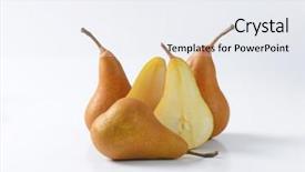  Presentation with whole grain flour - Amazing presentation theme having whole-and-halved-pears-isolated backdrop and a sky blue colored foreground