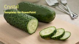  Presentation with healthy snack - Slide deck enhanced with whole-and-sliced-fresh-healthy background and a tawny brown colored foreground