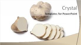  Presentation with whole grain flour - Theme having whole-and-sliced-jicama-isolated background and a white colored foreground