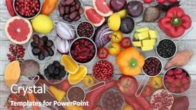  Presentation with food grains - Slide set featuring whole being - health food concept for fitness background and a  colored foreground