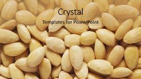  Presentation with almonds - PPT layouts featuring whole blanched almonds background background and a yellow colored foreground