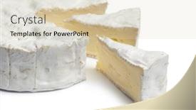  Presentation with camembert - Slides with whole-camembert-cheese-and-pieces background and a lemonade colored foreground