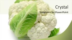  Presentation with cauliflower - Presentation featuring whole cauliflower isolated on white background and a blonde colored foreground