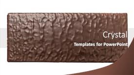  Presentation with wafer - Theme featuring whole chocolate wafer top view isolated on white background and a tawny brown colored foreground
