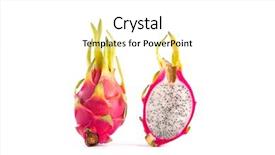  Presentation with dragon fruit - Presentation theme with whole dragon fruit background and a white colored foreground