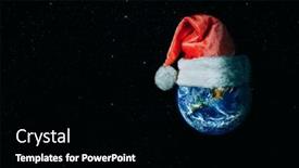  Presentation with cosmos - PPT layouts with whole-earth-for-christmas background and a black colored foreground