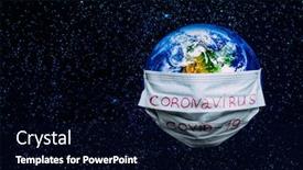  Presentation with earth pollution - Colorful PPT layouts enhanced with whole-earth-is-quarantined backdrop and a black colored foreground