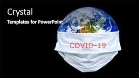  Presentation with earth pollution - Audience pleasing PPT layouts consisting of whole-earth-is-quarantined backdrop and a black colored foreground