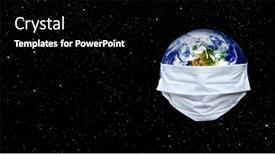  Presentation with earth pollution - Cool new presentation theme with whole-earth-is-quarantined backdrop and a black colored foreground