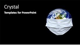  Presentation with earth pollution - Audience pleasing theme consisting of whole-earth-is-quarantined backdrop and a black colored foreground