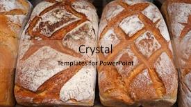  Presentation with bread - Amazing presentation theme having whole foods - closeup of traditional baked bread backdrop and a coral colored foreground