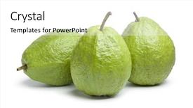  Presentation with guava - PPT layouts with whole fresh guava fruit background and a white colored foreground