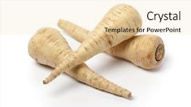  Presentation with background - Cool new slides with whole fresh parsnips pastinaca sativa backdrop and a lemonade colored foreground