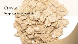  Presentation with flakes cereal - Presentation theme consisting of whole-grain-cereal-flakes-wholegrain background and a lemonade colored foreground
