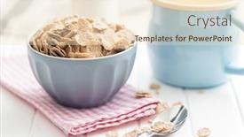  Presentation with flakes cereal - Slides with whole-grain-cereal-flakes-wholegrain background and a lemonade colored foreground