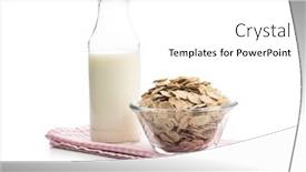  Presentation with breakfast cereal - Slide deck enhanced with whole-grain-cereal-flakes background and a  colored foreground