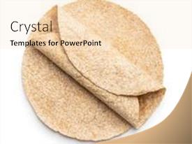 Whole Grain Tortilla Wraps Isolated PPT template 85 | CrystalGraphics