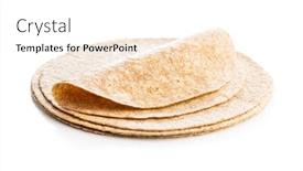  Presentation with tortilla - Slide set consisting of whole-grain-tortilla-wraps-isolated background and a  colored foreground