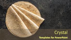  Presentation with tortilla - Presentation theme enhanced with whole-grain-tortilla-wraps background and a  colored foreground