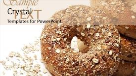  Presentation with bagel - Amazing slides having whole grain wheat bagels backdrop and a lemonade colored foreground