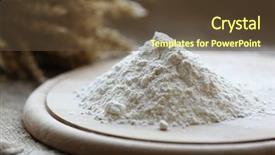  Presentation with cutting board - Beautiful PPT layouts featuring whole grains - pile of flour on cutting backdrop and a tawny brown colored foreground