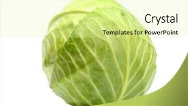  Presentation with cabbage - Cool new presentation theme with whole green cabbage isolated backdrop and a blonde colored foreground