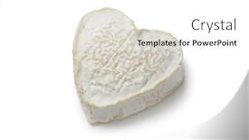 Presentation with white cheese - PPT layouts featuring whole-heartshaped-neufchatel-cheese background and a white colored foreground