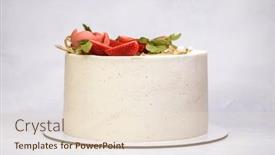  Presentation with honey - Slide set consisting of whole-homemade-honey-cake-garnished background and a lemonade colored foreground