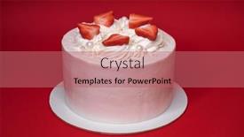  Presentation with honey - Presentation featuring whole-homemade-honey-cake-garnished background and a coral colored foreground