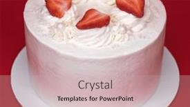  Presentation with honey - Slide set consisting of whole-homemade-honey-cake-garnished background and a soft green colored foreground