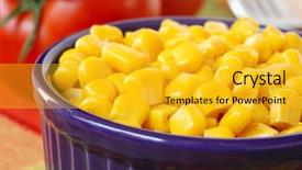  Presentation with corn purple - Slide deck featuring kernel sweet corn in purple background and a gold colored foreground
